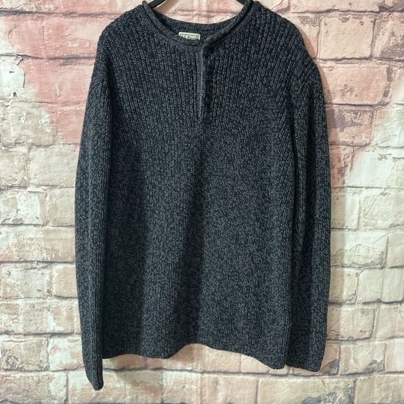 L.L. Bean Other - LL Bean Grey Pullover Button Sweater Men's Size Large